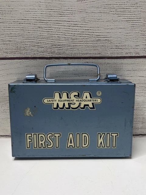 Vintage Metal Msa Mine Safety Appliance First Aid Kit Pittsburgh Pa Mining
