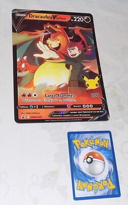 Carte Pokemon Dracaufeu Swsh133, Promo Jumbo Holo Neuf. France