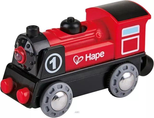 Hape batteriebetriebener Zugmotor Nr. 1 rot und schwarz für Alter 3+