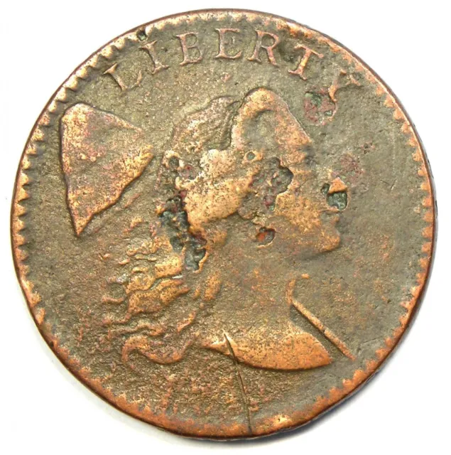 1794 Liberty Cap Large Cent 1C Coin - VF Details - Rare Date!