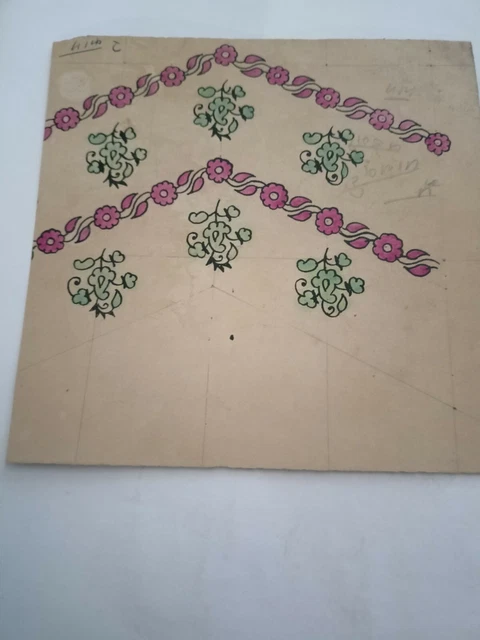 Rare handmade textile design rare collectible piece of indian  art work design