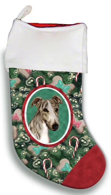 Christmas Stocking - Brindle Greyhound 11036