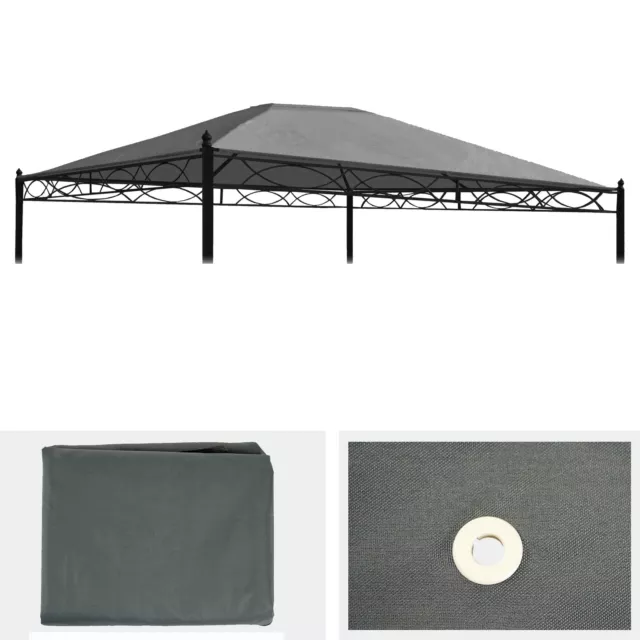 Ersatzbezug für Dach Pergola Pavillon Calpe 4x3m, grau