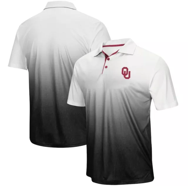 Oklahoma Sooners Men's Colosseum Magic Team Logo Gray Polo Short Sleeve Shirt