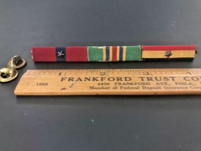 Us Ww2 Marine Corps Medal Ribbon Bar Multiple Awards Meritroius Presidential +