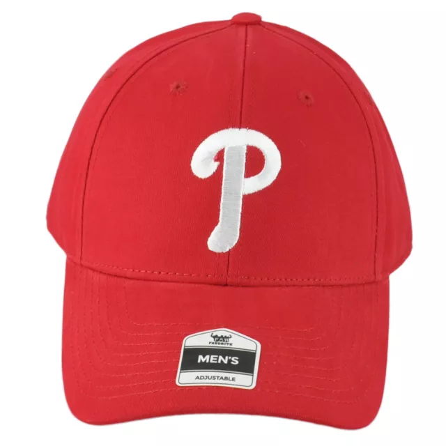 MLB Fan Favorite Philadelphia Phillies Rosso Men Strutturato Regolabile Cappello