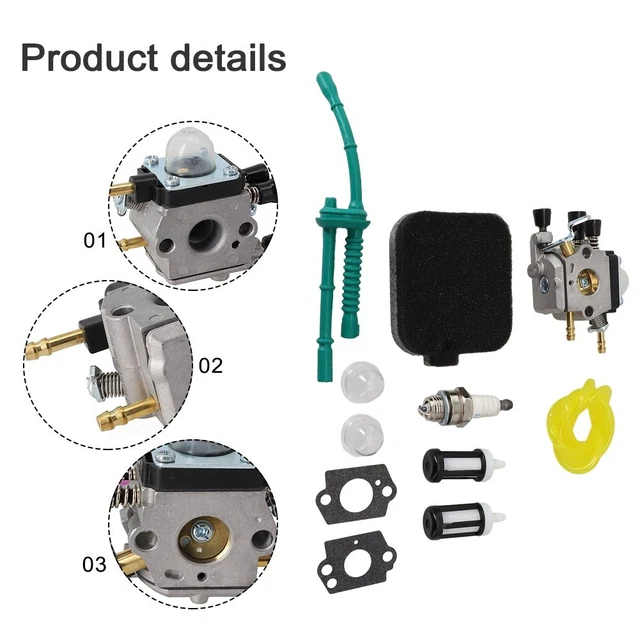 Kit Riparazione Carburatore Per Soffiatore STIHL BG45, BG46, BG55, BG65, BG85, SH55, SH85
