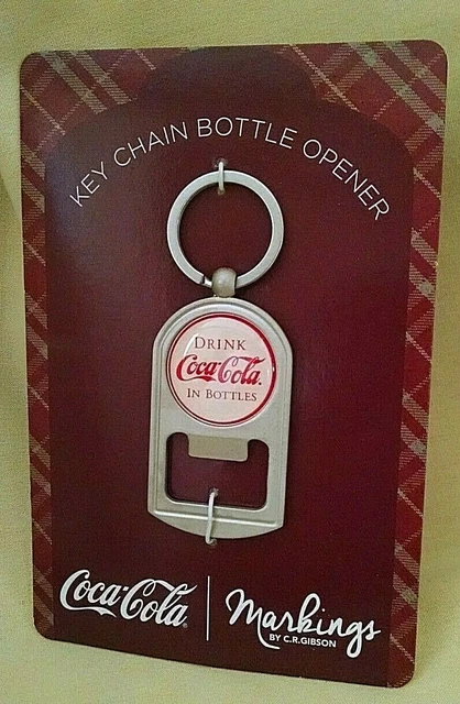 Coke Keychain Bottle Opener Coca Cola Bottles Markings Cr Gibson #G-15347 White.