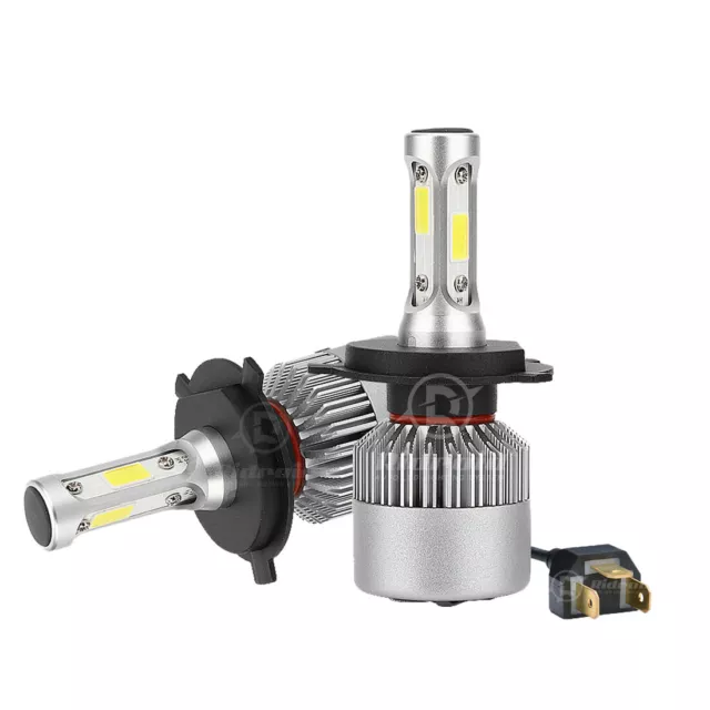 H4 9003 LED Headlight Bulbs Conversion Kit Hi/Low Dual Beam For Car & Motorcycle 2