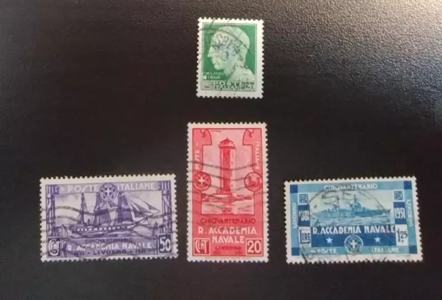 Italian Stamp lot of 4. Scott's # 229 & 265-7 . Used.   sal's stamp store.