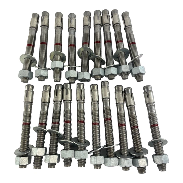 LOT OF 19 Hilti KBTZ2 Expansion Anchor Carbon Steel ZINC 5/8" x 6