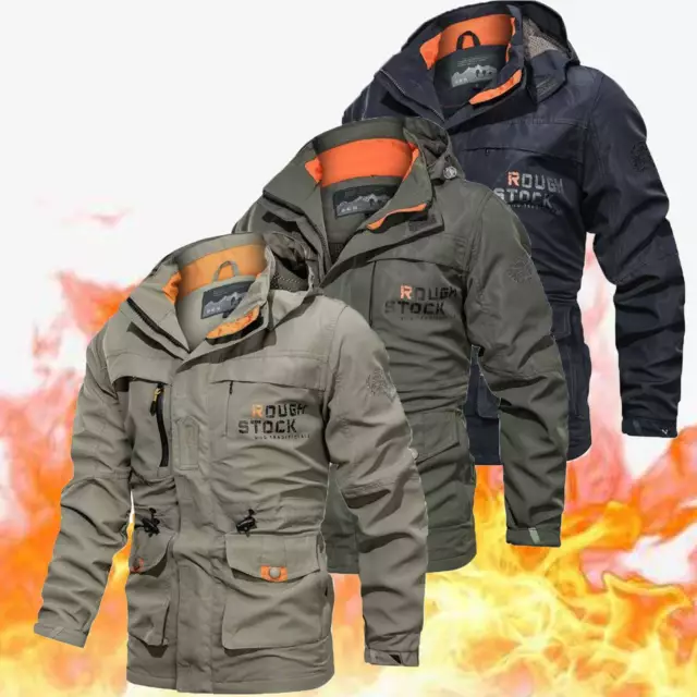 Mens Winter Warm Waterproof Military Jacket Combat Outdoor Tactical Hooded Coat