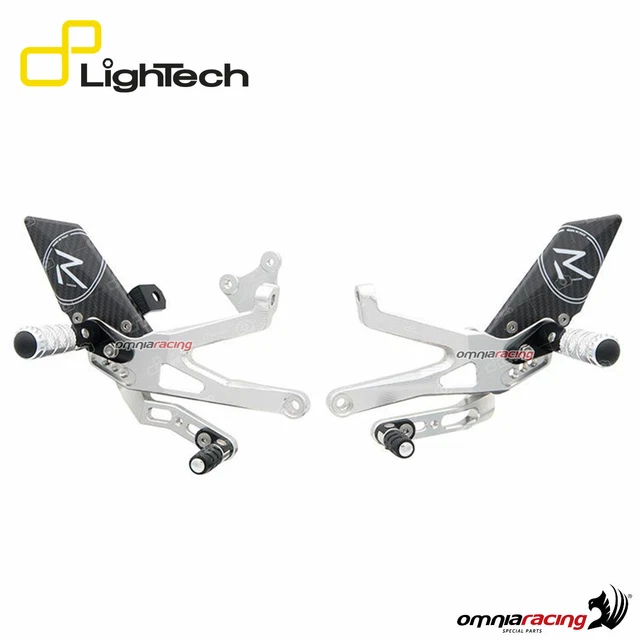 Light Tech Rear Set LIGHTECH REARSETS R Version silver standard/reverse Ducati ...