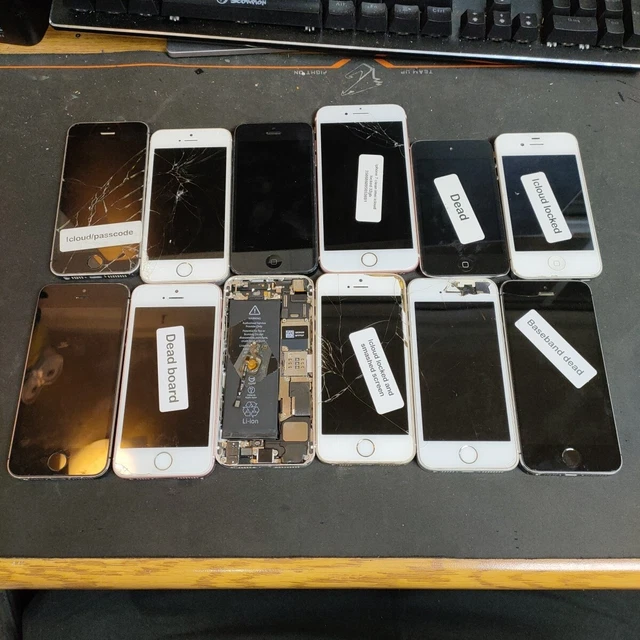 Faulty iphone Joblot Bundle - se 5 5s 7 4  - Various faults  - A203