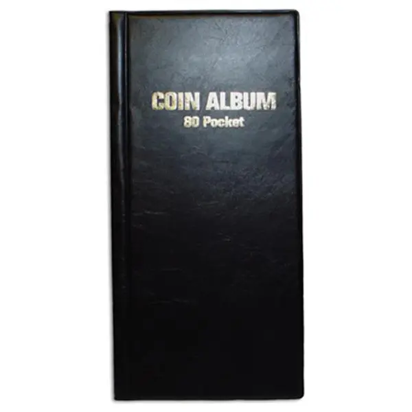 Harris 80 Pocket Coin Album Stock Book for 2x2 Holders Flips Display US Free SH