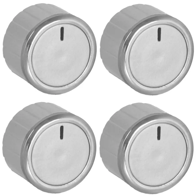 Oven Knobs for ZANUSSI ELECTROLUX Control Dial + Adaptors Cooker Hob Silver x 4