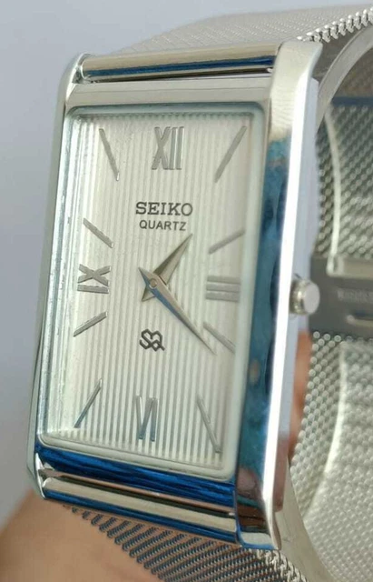 Orologio da polso da uomo vintage seiko al quarzo con quadrante bianco...
