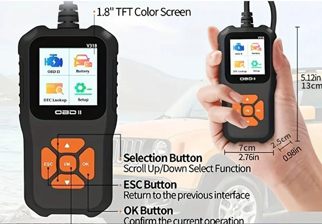 Strumento Diagnostico OBD-II Per Motore – Scanner Portatile Per Auto