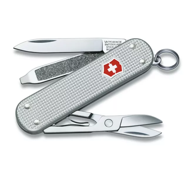 Victorinox Schweizer Taschenmesser Classic Alox 5 Funktionen silber  0.6221.26