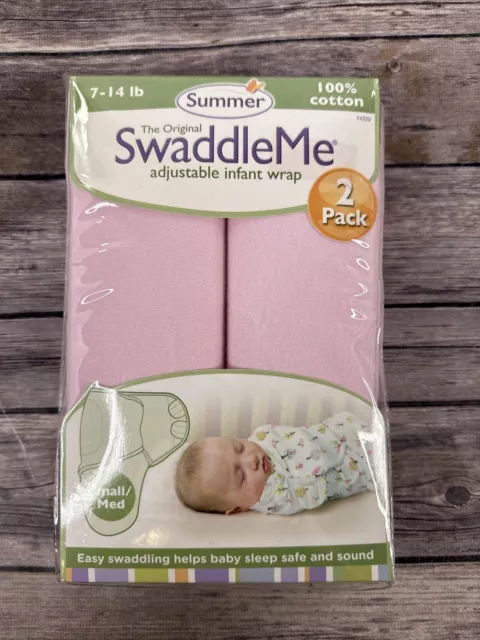 Summer Swaddle Me Adjustable Infant Wrap 7-14 lb Small/Medium 2 Pack