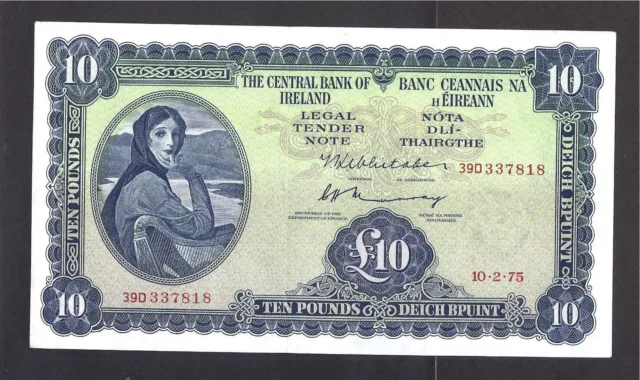 Ireland p-66c , UNC, 10 Pounds, 1975 , Lady Lavery