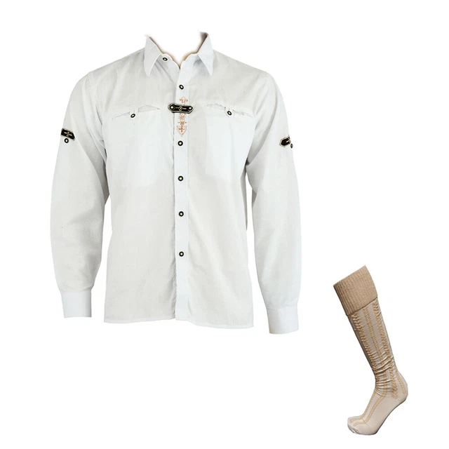 Camicia folcloristica TONO® Fashion costume folcloristico uomo camicia Oktoberfest camicia set con calze