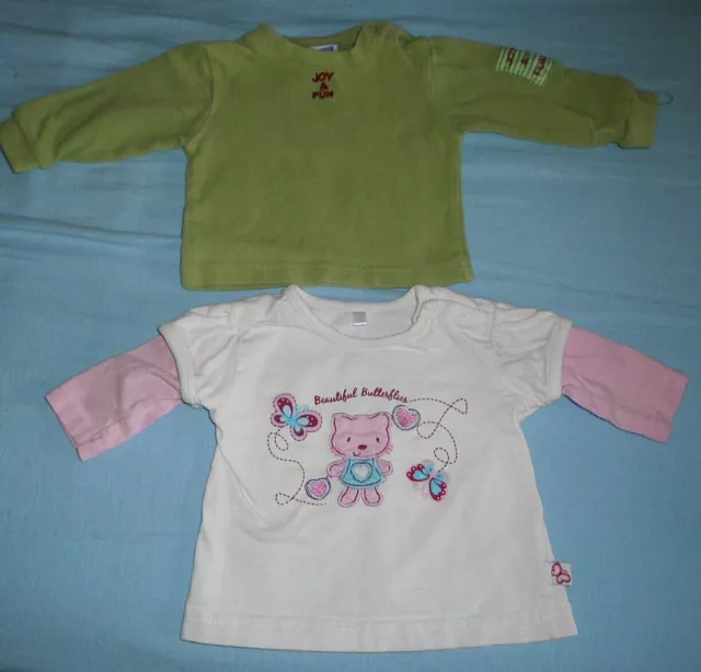 2 Baby Shirts langarm Gr.50