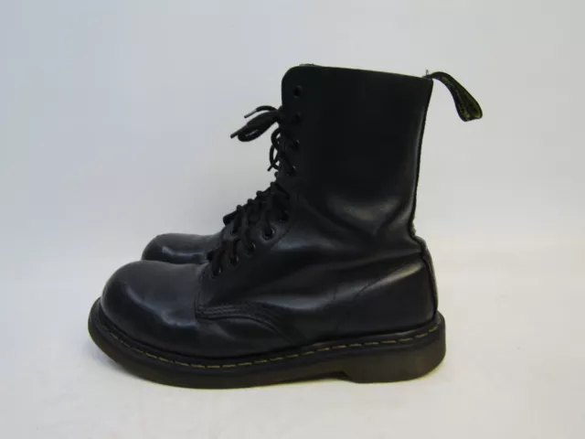 Dr. Martens Womens Size 11 Black Leather 10 Eye Ankle Fashion Boots Bootie