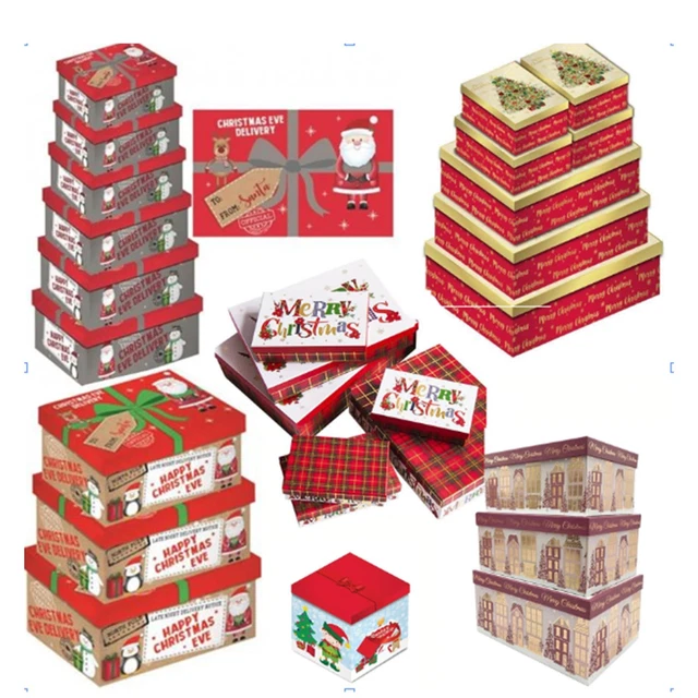 Xmas Gift Box Set Gift Wrapping Kids Adults Various Sizes Lid Large Small Xmas Gift Box Set Gift Wrapping Kids Adults Various Sizes Lid Large Small