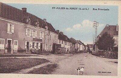 Carte postale ancienne postcard SAINT-JULIEN-DE-JONZY hôtel raquin photo combier 