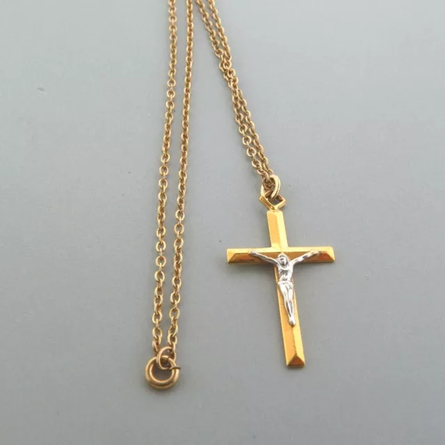 14K GOLD FILLED Cross Pendant Necklace 1.25*18 $29.69 - PicClick