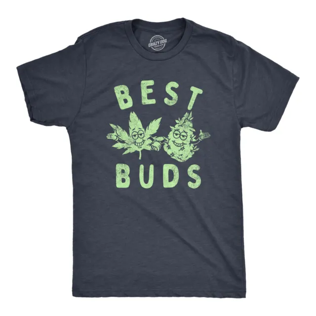 Mens Best Buds T Shirt Funny 420 Pot Weed Smoking Lovers Tee For Guys