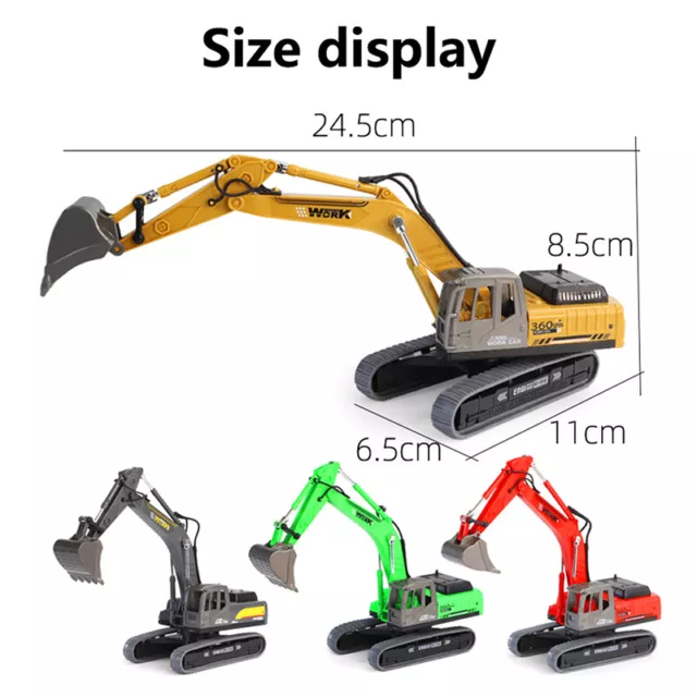 Modelo de excavadora de inercia, vehículo de ingeniería, juguete para niños 2