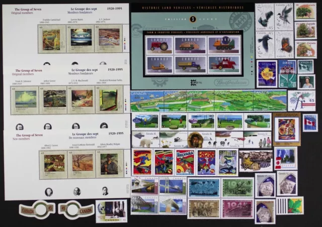 Canada Annual Stamps Collections: 1995, (Removed From Book) Full year MNH