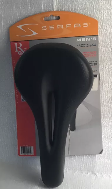 SERFAS Rx 921-V Men’s Saddle Relaxed Twin Bar System Microfiber Cover 171 NEW