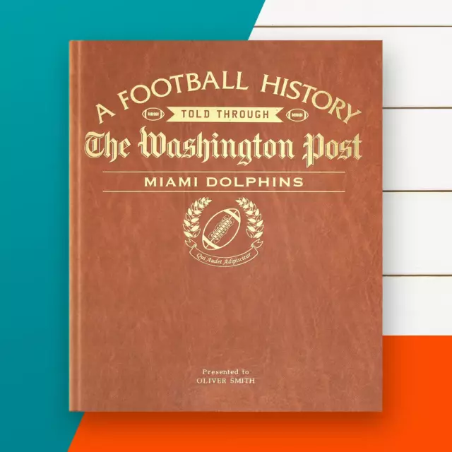 Miami Dolphins NFL American Football Fins Phins Newspaper History Gift Fan Book