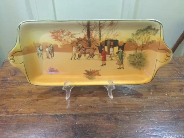 Vintage Royal Doulton COACHING DAYS Sandwich Plate