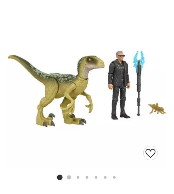 JURASSIC WORLD DOMINION Dr. Ian Malcolm & Velociraptor Action Figure