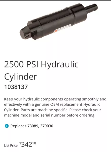Tennant 2500 PSI Hydraulic Cylinder1038137
