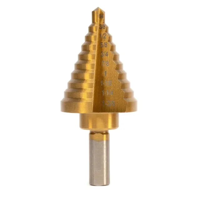 1/4 Inch to 1-3/8 Inches Step Drill Bit Drilling Power Tools  Wood and Metal