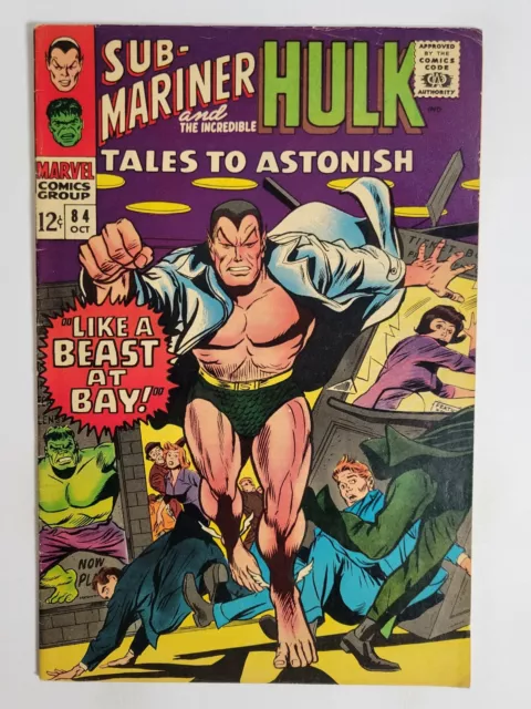 TALES to ASTONISH #84 (VG/F) 1966 SUB-MARINER! INCREDIBLE HULK SILVER AGE MARVEL