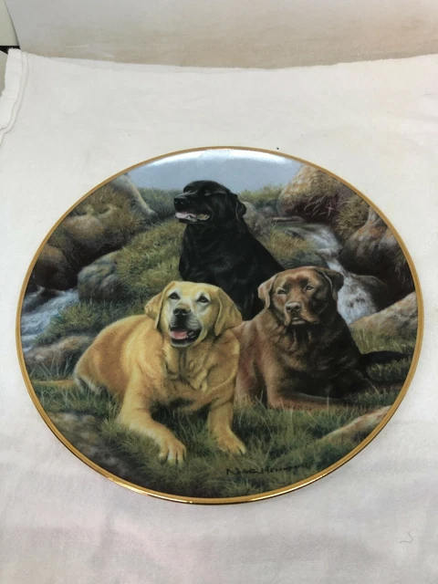Franklin Mint Limited Edition "Beloved Companions" Lab Plate by Nigel Hemming Franklin Mint Limited Edition "Beloved Companions" Lab Plate by Nigel Hemming