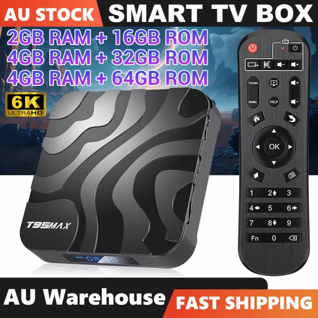 2024 Smart TV Box 5G WIFI6 Android 12.0 6K 4+64GB Quad Core Media Player BT Kit