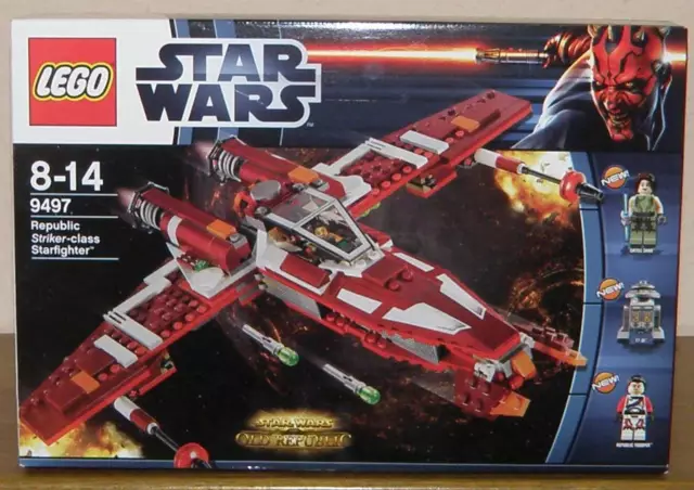 Lego Star Wars 9497 Republic Striker-class Starfighter 100% komplett Figuren OVP