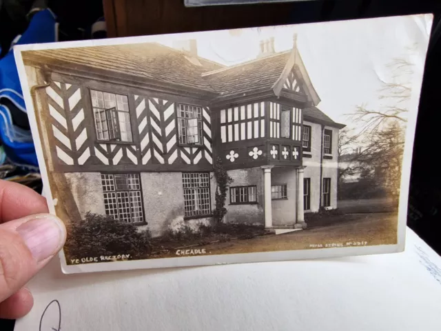 Ye Olde Rectory, Cheadle, Cheshire 1913. Vintage Real Photo Postcard,