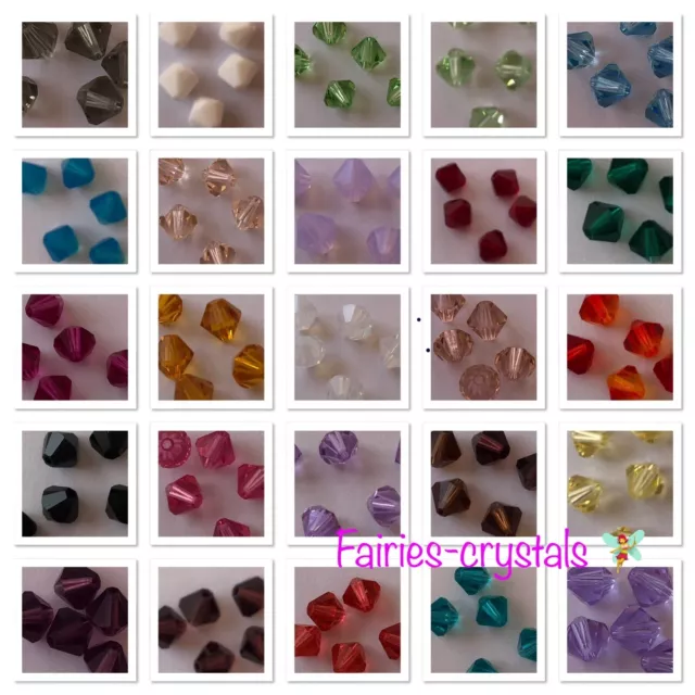 5328 Swarovski® Bicone Crystal Beads 4mm 20 pcs  90 Colours Available! 🇬🇧