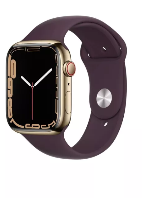 Apple Watch Series 9 45 mm 45mm Gold Edelstahlgehäuse mit Sportarmband