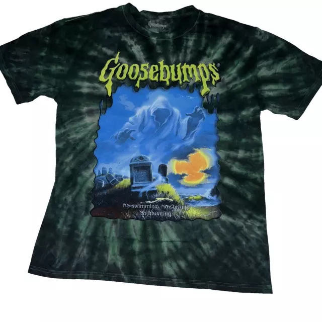 Goosebumps Ghost Tie Dye T-Shirt  R.L. Stine 90's Horror Reaper Sz XL  NWT