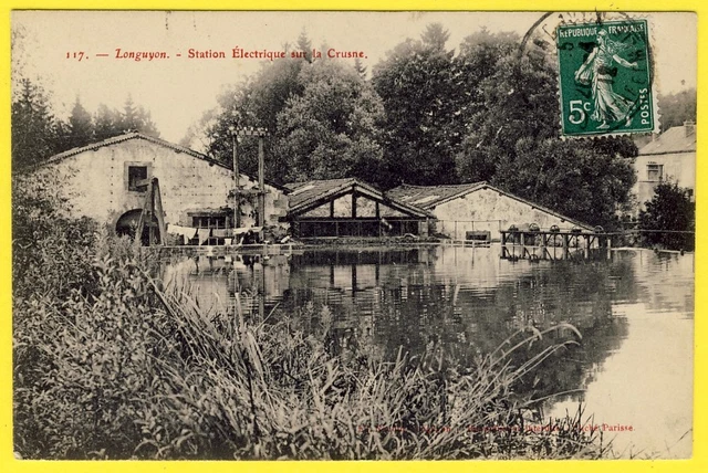 cpa 54 - LONGUYON (Meurthe and Moselle) ELECTRIC STATION on the CRAN Lock
