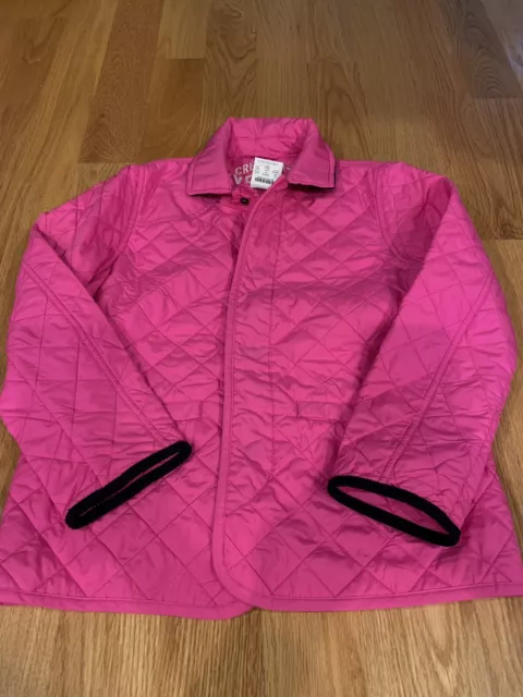 NWTS CREWCUTS J.Crew Girls Pink Quilted Puffer Barn Jacket w/Collar ~ size 10